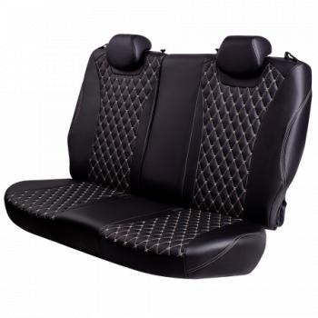 13 949 р. Комплект чехлов для сидений (к. Elegance, РЗСиС 60/40+подлок. 2П+ 1Г Орегон) БАЙРОН ст БАЙРОН Lord Autofashion  Nissan X-trail  1 T30 (2000-2007) дорестайлинг, рестайлинг (черный, вставка черная, строчка бежевая)  с доставкой в г. Воронеж. Увеличить фотографию 5