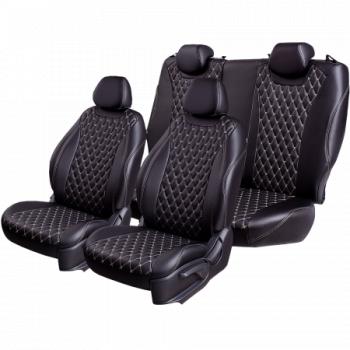 13 949 р. Комплект чехлов для сидений (к. Elegance, РЗСиС 60/40+подлок. 2П+ 1Г Орегон) БАЙРОН ст БАЙРОН Lord Autofashion  Nissan X-trail  1 T30 (2000-2007) дорестайлинг, рестайлинг (черный, вставка черная, строчка бежевая)  с доставкой в г. Воронеж. Увеличить фотографию 6