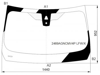 11 549 р. Стекло лобовое (Камера Датчик дождя) BMW 3-Series Gran Turismo 13-20 XYG 2469AGNCMV4P LFW/X  с доставкой в г. Воронеж. Увеличить фотографию 1