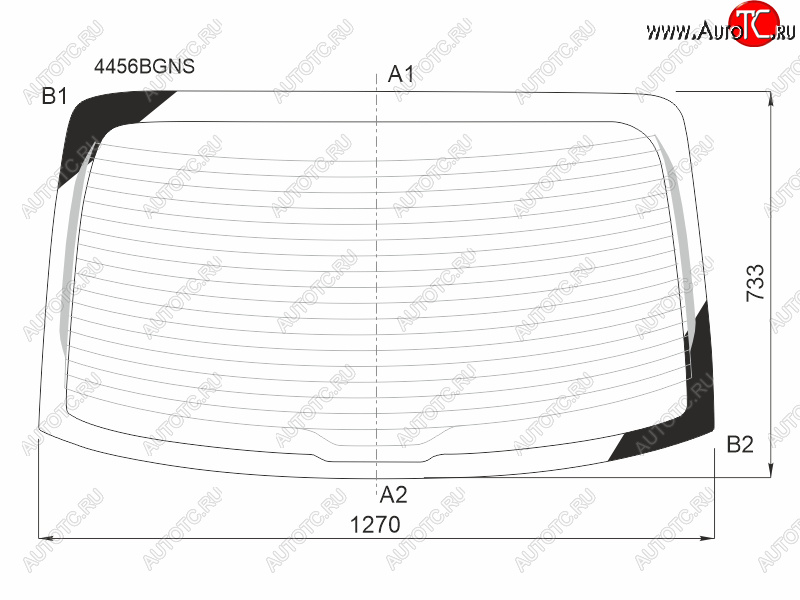 7 999 р. Стекло заднее (Цвет зеленый Обогрев) Kia Rio 16-  Solaris KRS 24- FUYAO 4456BGNS  с доставкой в г. Воронеж