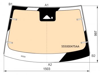 22 699 р. Стекло лобовое (Обогрев полный Камера Датчик дождя Молдинг) OMODA C5 22- FUYAO 555000475AA  с доставкой в г. Воронеж. Увеличить фотографию 1