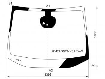 8 649 р. Стекло лобовое (Камера Датчик дождя) Opel Astra 15- XYG 6342AGNCMVZ LFW/X  с доставкой в г. Воронеж. Увеличить фотографию 1