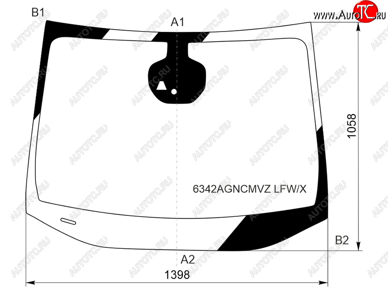 8 649 р. Стекло лобовое (Камера Датчик дождя) Opel Astra 15- XYG 6342AGNCMVZ LFW/X  с доставкой в г. Воронеж