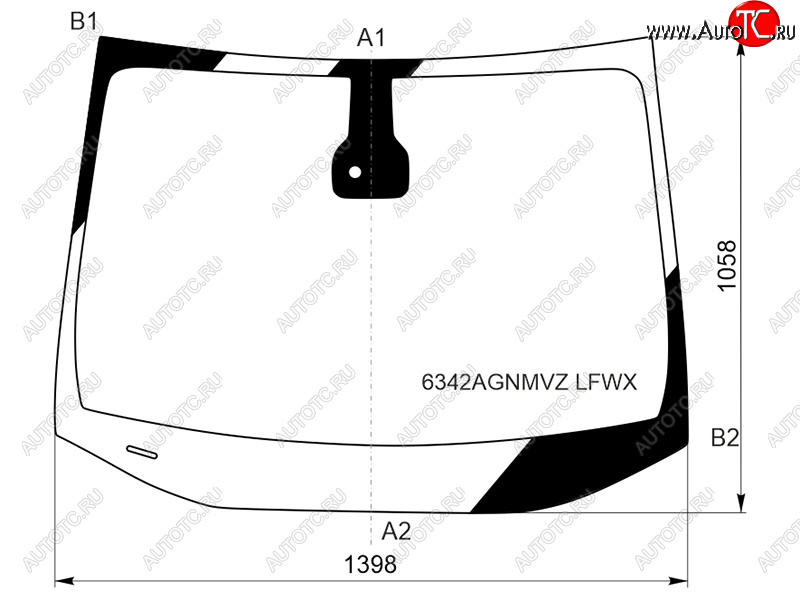 7 999 р. Стекло лобовое (Датчик дождя) Opel Astra 15- XYG 6342AGNMVZ LFW/X  с доставкой в г. Воронеж