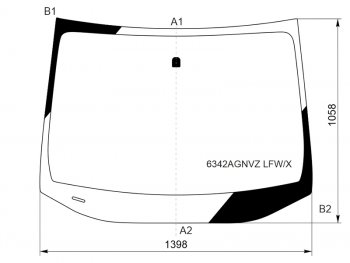7 699 р. Стекло лобовое Opel Astra 15- XYG 6342AGNVZ LFW/X  с доставкой в г. Воронеж. Увеличить фотографию 1