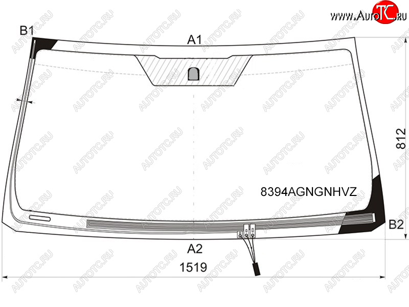 8 199 р. Стекло лобовое (Обогрев щеток Молдинг) Toyota Land Cruiser Prado (J150) 09-24 FUYAO 8394AGNGNHVZ  с доставкой в г. Воронеж