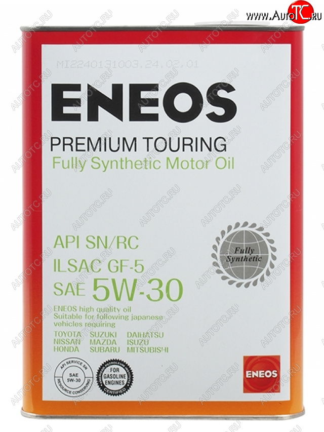 4 949 р. Масло моторное синтетическое ENEOS Premium Touring 5W-30 SN 4л ENEOS 8809478942216  с доставкой в г. Воронеж