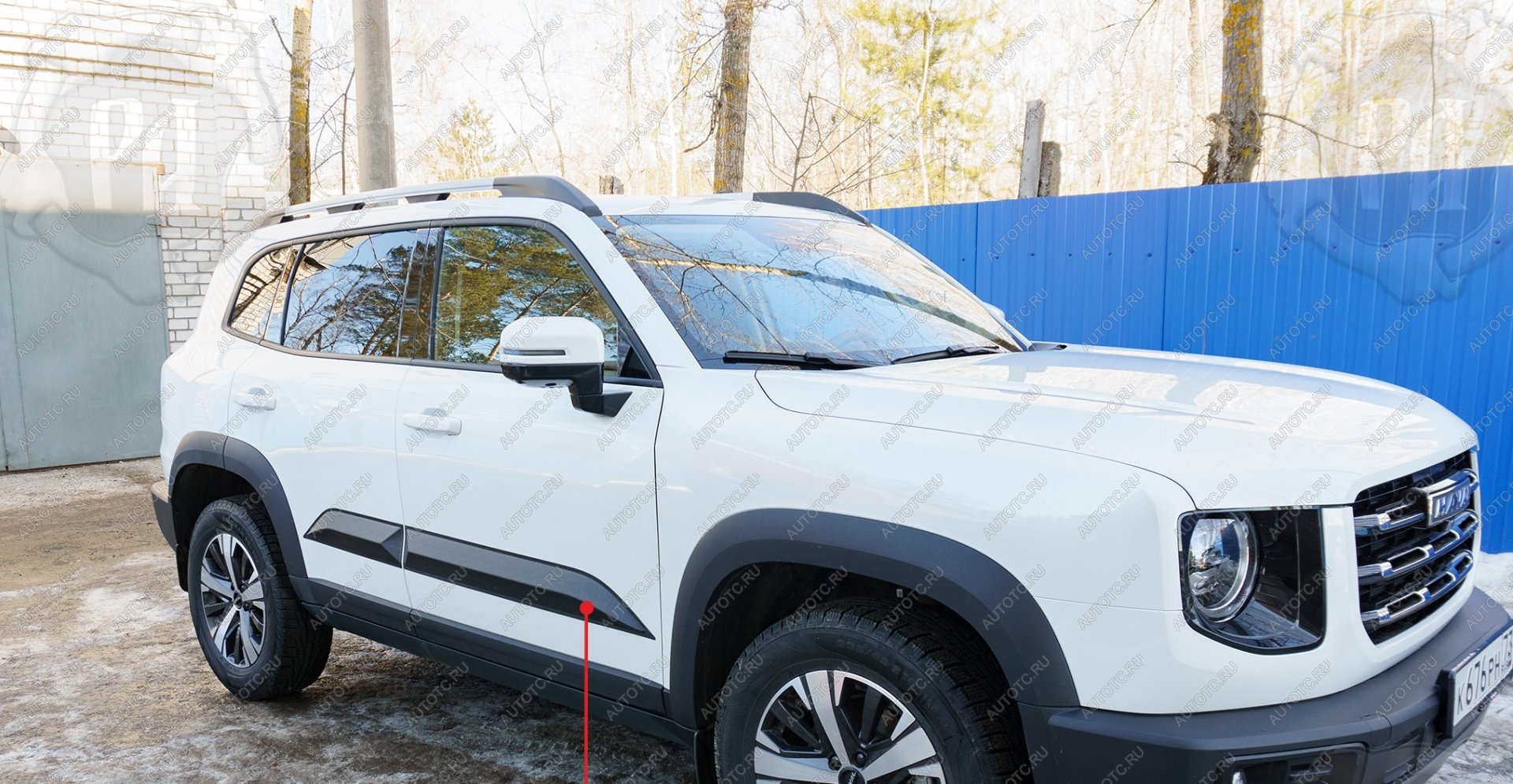 1 629 р. Молдинг двери передний левый Русская Артель Haval Dargo (2022-2025) (глянец под покраску)  с доставкой в г. Воронеж