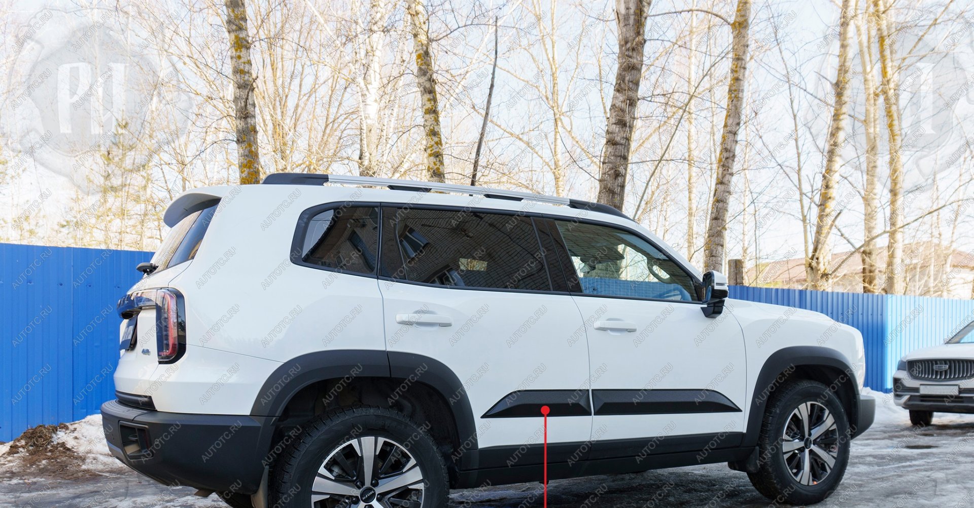 879 р. Молдинг двери задний правый Русская Артель Haval Dargo (2022-2025) (глянец под покраску)  с доставкой в г. Воронеж