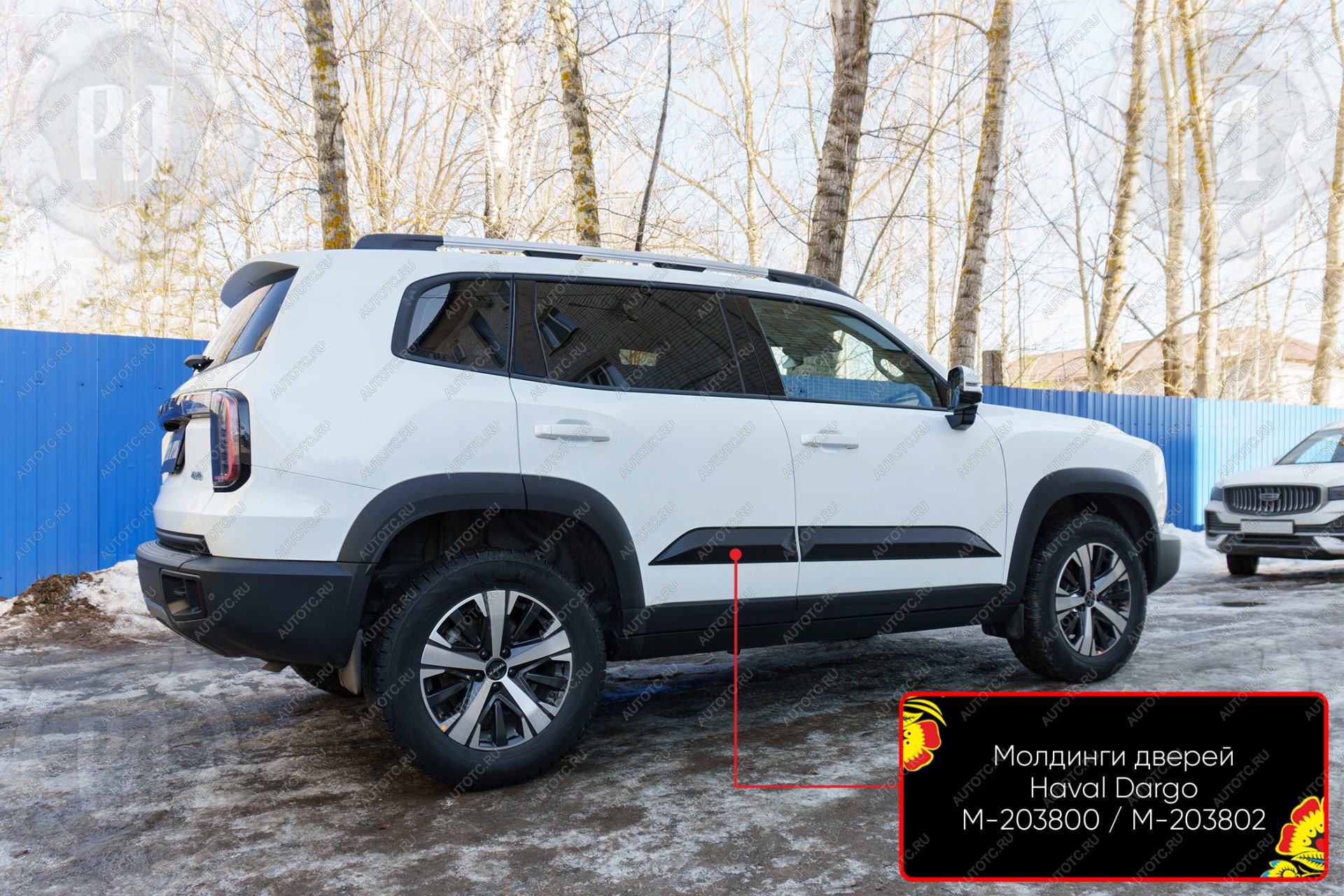 879 р. Молдинг двери задний правый Русская Артель Haval Dargo (2022-2025) (глянец под покраску)  с доставкой в г. Воронеж