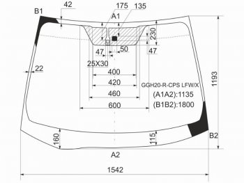 13 999 р. Стекло лобовое (Датчик дождя) Toyota Alphard (H20) 08-15  Vellfire 08-15 XYG GGH20-R-CPS LFW/X  с доставкой в г. Воронеж. Увеличить фотографию 1