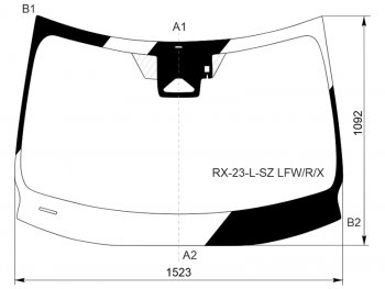 13 999 р. Стекло лобовое (Камера Датчик дождя) Lexus RX 22- XYG RX-23-L-SZ LFW/R/X  с доставкой в г. Воронеж. Увеличить фотографию 1