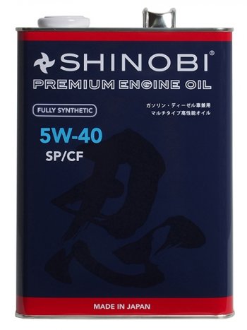4 399 р. Масло моторное синтетическое SHINOBI SPCF 5W-40 4L SHINOBI SH0012  с доставкой в г. Воронеж. Увеличить фотографию 1
