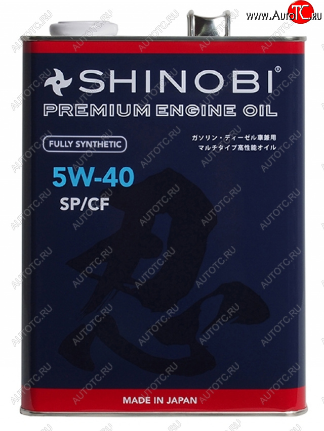 4 399 р. Масло моторное синтетическое SHINOBI SPCF 5W-40 4L SHINOBI SH0012  с доставкой в г. Воронеж