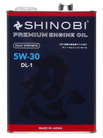 Масло моторное синтетическое SHINOBI DL-1 5W-30 4L SHINOBI SH0016