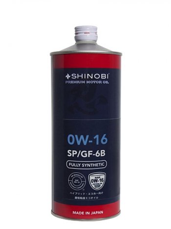 999 р. Масло моторное синтетическое SHINOBI SPGF-6B 0W-16 1L SHINOBI SH0033  с доставкой в г. Воронеж. Увеличить фотографию 1