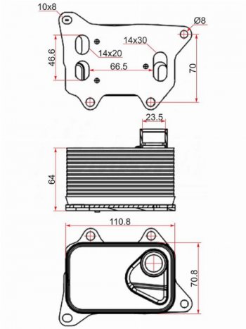 3 199 р. Радиатор масляный AUDI A1 10-A3 12-A4 07-A5 07-A6 11-A7 10-Q3 11-Q5 08-Q7 15-PORSCHE MACAN SAT ST-06L117021E  с доставкой в г. Воронеж. Увеличить фотографию 1