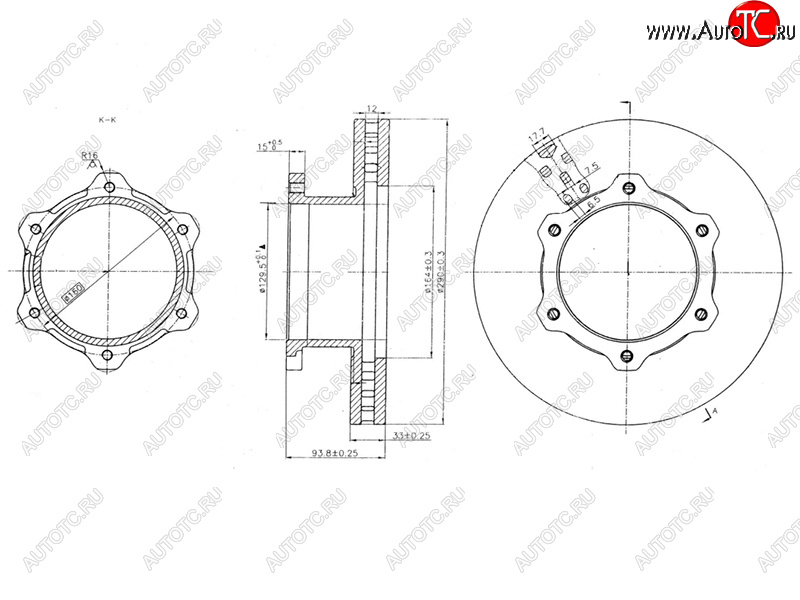 3 499 р. Диск тормозной передний Ø290 SAT  ГАЗ ГАЗель Next ( A21,A22, С41, С42,  A21,A22, С41, С42, Фермер,  A60,A63, A64,  A62,А65,  A31,A32, C45, C46) - ГАЗель NEXT Citiline  А68  с доставкой в г. Воронеж