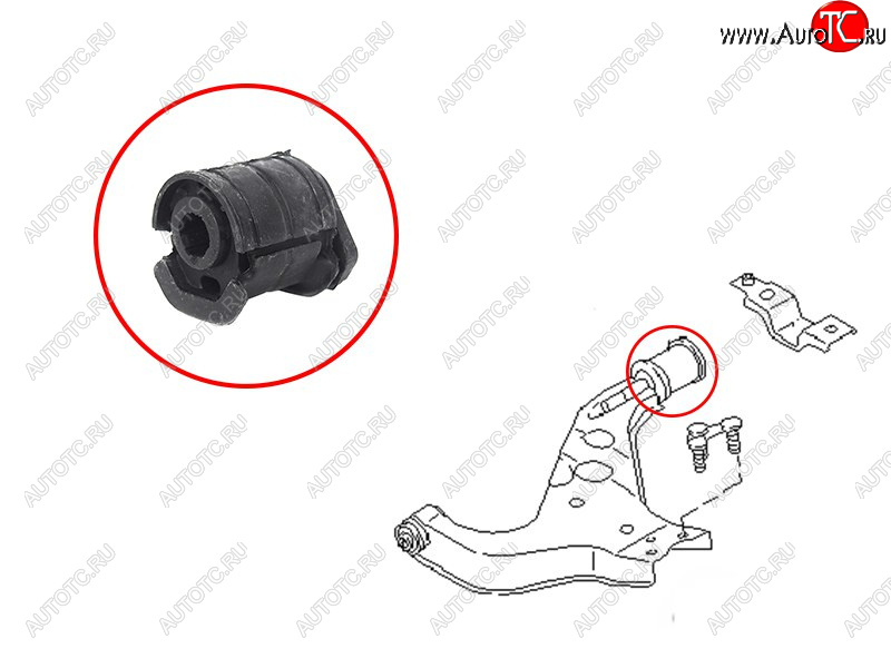 459 р. Сайлентблок Nissan Pathfinder 95-04  Terrano 95-02  Infiniti QX4 96-03  Nissan Elgrand 97-02 SAT ST-54570-0W000  с доставкой в г. Воронеж