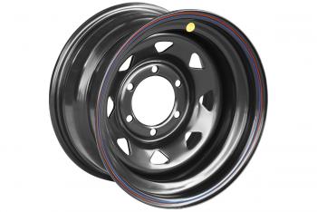 2 899 р. Диск усиленный Тойота Ниссан стальной черный 6x139,7 8xR15 d110 ET-19 (треуг. мелкий) (уценка)  1580-63910bl-19a17_u1  с доставкой в г. Воронеж. Увеличить фотографию 1
