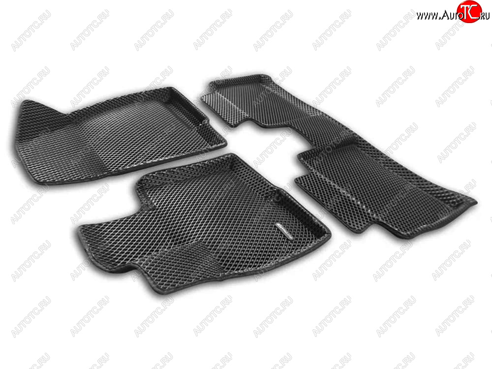 3 299 р. Комплект ковриков салона Seintex сетка(к-т) JAECOO J7 (2023-2025) (Черный)  с доставкой в г. Воронеж