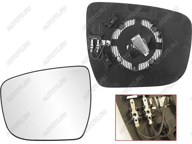 839 р. QASHQAI 14- СТЕКЛО ЗЕРКАЛА ЛЕВ С ПОДОГРЕВ (convex) (Тайвань) BodyParts nnqas14-460-l  с доставкой в г. Воронеж