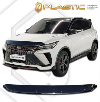 1 899 р. Дефлектор капота (рынок Китая) CA-Plastic  Geely Binyue  SX11 (2018-2025) дорестайлинг, рестайлинг (серия Classic черный)  с доставкой в г. Воронеж. Увеличить фотографию 2