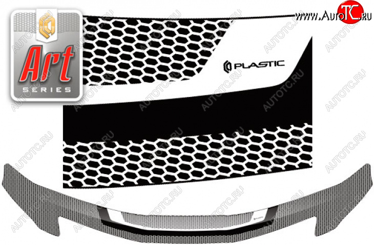 2 559 р. Дефлектор капота CA-Plastic  Toyota Alphard  H20 (2011-2015) рестайлинг (Серия Art серебро)  с доставкой в г. Воронеж