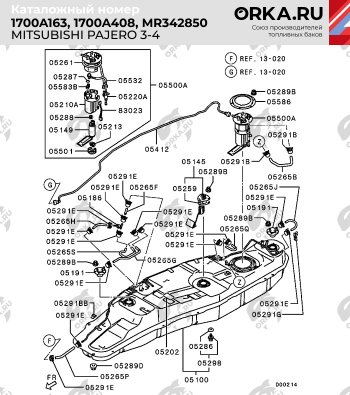 27 999 р. Пластиковый топливный бак (ДИЗЕЛЬ) 80 л. NEW BAK  Mitsubishi Pajero ( 3 V70,  4 V80) (1999-2011) дорестайлинг, рестайлинг, дорестайлинг  с доставкой в г. Воронеж. Увеличить фотографию 10