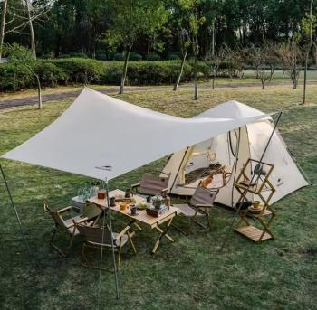 17 449 р. Палатка Naturehike Ango 3-местная, быстросборная, бежевая, со стойками  cnk2300zp014-3vv  с доставкой в г. Воронеж. Увеличить фотографию 4