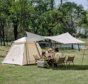 17 449 р. Палатка Naturehike Ango 3-местная, быстросборная, бежевая, со стойками  cnk2300zp014-3vv  с доставкой в г. Воронеж. Увеличить фотографию 2