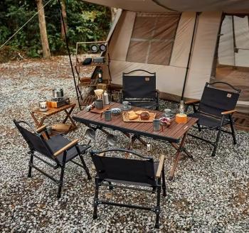 13 699 р. Стол туристический Naturehike складной, 125х60х45 см, с Х-образными ножками, коричневый  cnh23ju16001-lbr  с доставкой в г. Воронеж. Увеличить фотографию 4