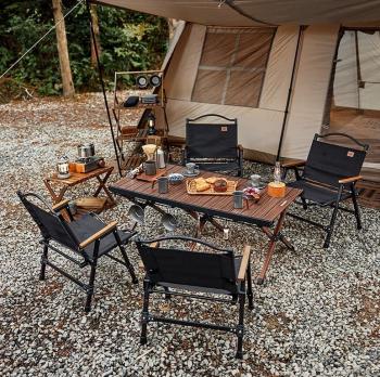 10 649 р. Стол туристический Naturehike складной, 90х60х45 см,с Х-образными ножками, коричневый  cnh23ju16001-mbr  с доставкой в г. Воронеж. Увеличить фотографию 3