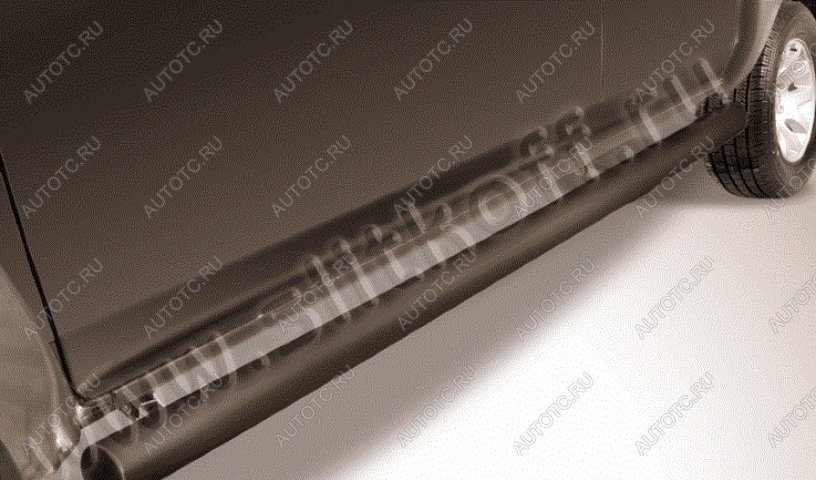 14 999 р. Защита порогов d76 труба Slitkoff  Chery Tiggo T11 (2005-2013) дорестайлинг (нержавейка с полимерным покрытием в цвет черный)  с доставкой в г. Воронеж