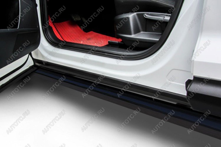 13 199 р. Защита порогов d57 (2WD) Slitkoff  Haval Jolion (2020-2024) дорестайлинг (нержавейка с полимерным покрытием в цвет черный)  с доставкой в г. Воронеж
