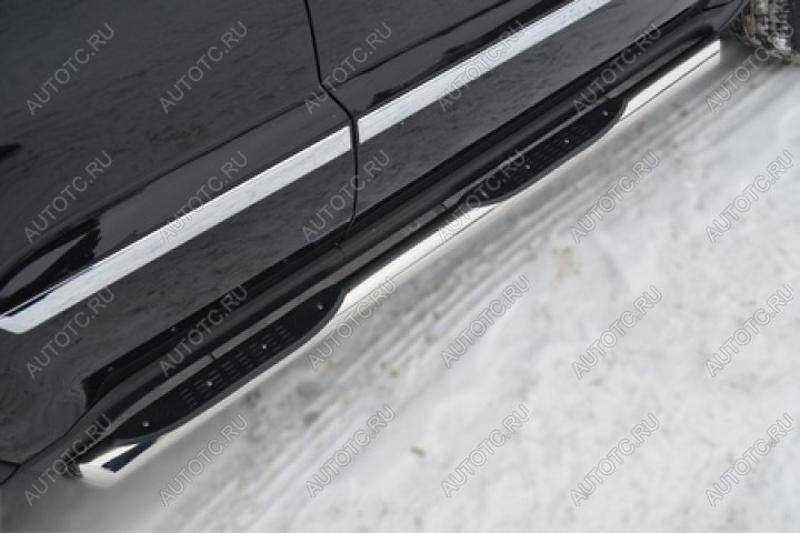 13 999 р. Защита порогов d76 (2WD) Slitkoff  Haval Jolion (2020-2024) дорестайлинг (нержавейка с полимерным покрытием в цвет черный)  с доставкой в г. Воронеж