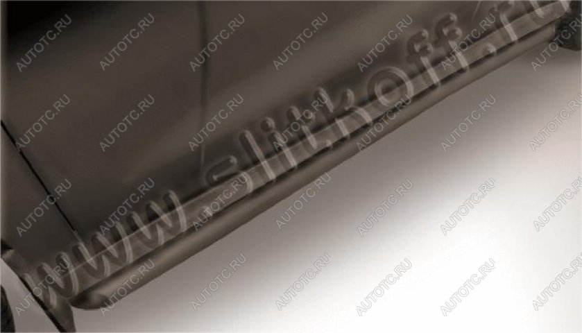 15 649 р. Защита порогов d57 труба с гибами Slitkoff Haval H2 (2014-2021) (нержавейка с полимерным покрытием в цвет черный)  с доставкой в г. Воронеж