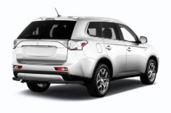 8 999 р. Защита заднего бампера уголки d57 Slitkoff Mitsubishi Outlander GF 2-ой рестайлинг (2015-2018) (нержавейка с полимерным покрытием в цвет черный)  с доставкой в г. Воронеж. Увеличить фотографию 1