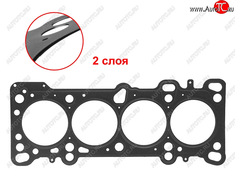 1 229 р. Прокладка ГБЦ S6D 1,6 металл DYG  KIA Rio  1 DC - Spectra  с доставкой в г. Воронеж