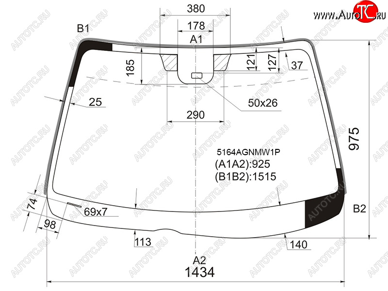 7 649 р. Стекло лобовое (Датчик дождя Молдинг) Mazda 6 02-08 FUYAO 5164AGNMW1P  с доставкой в г. Воронеж