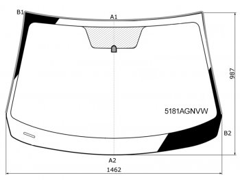 7 699 р. Стекло лобовое (Молдинг) Mazda 3 13-19  Axela 13-19 FUYAO 5181AGNVW  с доставкой в г. Воронеж. Увеличить фотографию 1