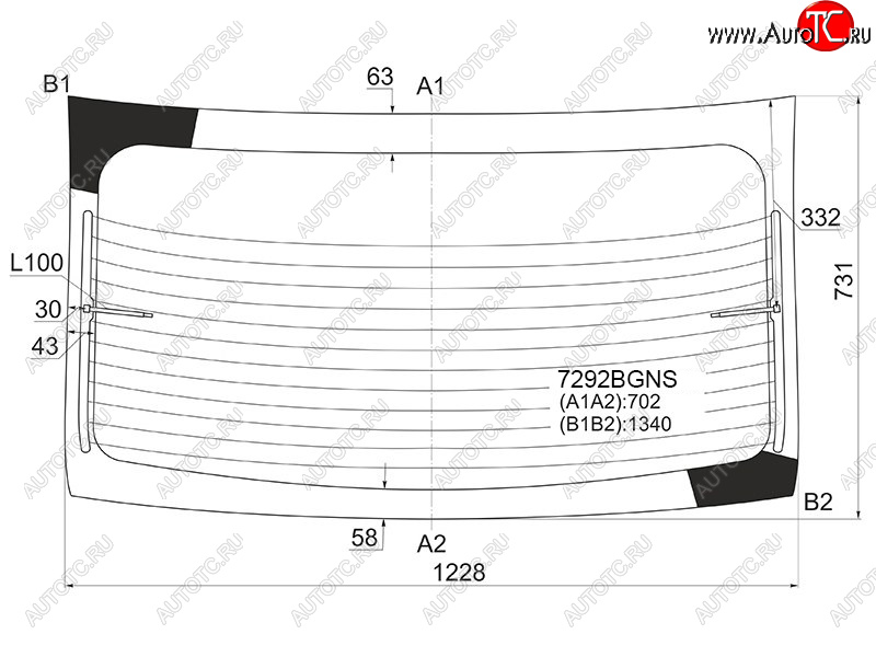 7 999 р. Стекло заднее (Цвет зеленый Обогрев 4D SED) Renault Logan 14-22  Dacia Logan 12-19  Renault Loga SISECAM 7292BGNS  с доставкой в г. Воронеж