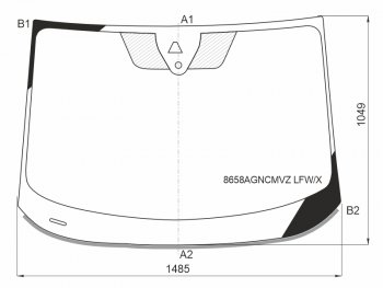 13 799 р. Стекло лобовое (Камера Датчик дождя Молдинг) Volkswagen ID.4 20-  ID.5 21- XYG 8658AGNCMVZ LFW/X  с доставкой в г. Воронеж. Увеличить фотографию 1