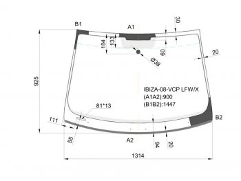 8 599 р. Стекло лобовое (Молдинг) SEAT Ibiza 08-17 XYG IBIZA-08-VCP LFW/X  с доставкой в г. Воронеж. Увеличить фотографию 1