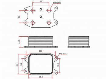 4 199 р. Радиатор масляный AUDI A1 10-A3 12-A4 15-A5 16-Q2 16-Q3 11-SKODA FABIA 14-OCTAVIA 13-RAPID 1 SAT ST-04E117021C  с доставкой в г. Воронеж. Увеличить фотографию 1