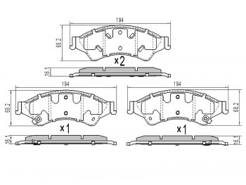 1 479 р. Колодки тормозные перед FL-FR SAT Ford Ranger SuperCab (2019-2023)  с доставкой в г. Воронеж. Увеличить фотографию 1