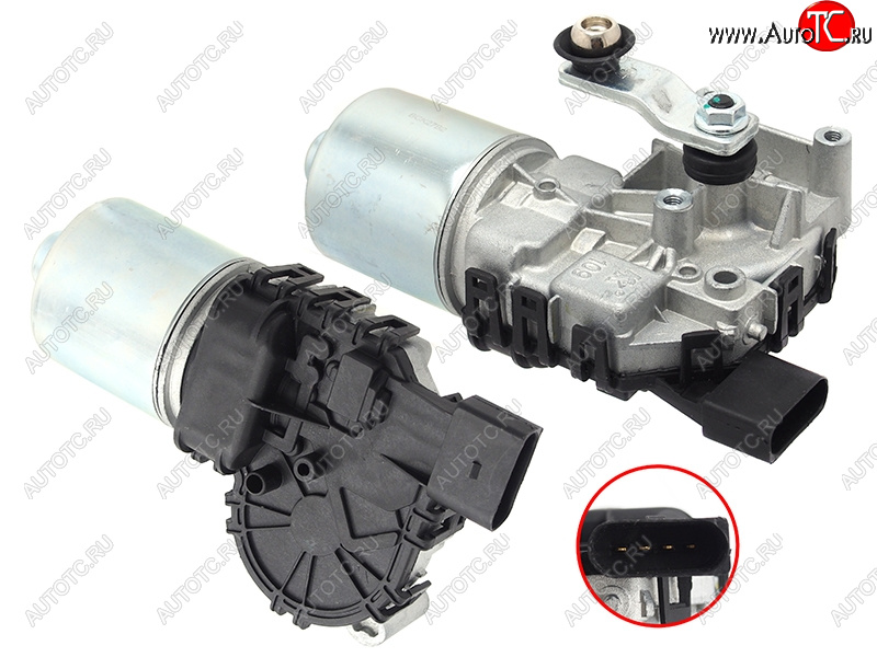 3 399 р. Мотор трапеции стеклоочистителя SKODA RAPID 13-2020-FABIA 15-VW POLO20-SEAT TOLEDO 13-19 SAT ST-299-0013  с доставкой в г. Воронеж