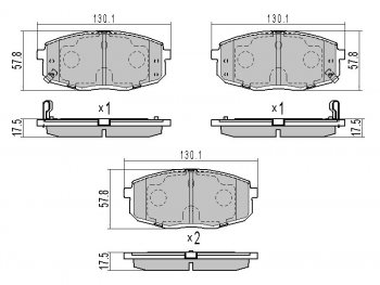 1 099 р. Колодки тормозные перед FL-FR SAT  Hyundai Creta ( GS,  SU) (2015-2022), Hyundai I30 ( FD,  2 GD,  3 PD) (2007-2020), Hyundai I30 Fastback  PD (2017-2023), KIA Ceed  1 ED (2006-2012)  с доставкой в г. Воронеж. Увеличить фотографию 1