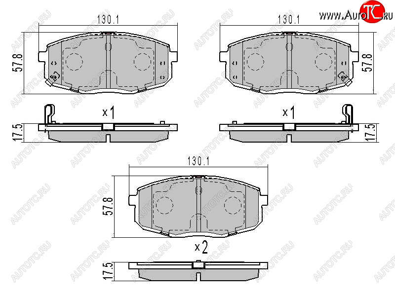 1 099 р. Колодки тормозные перед FL-FR SAT  Hyundai Creta ( GS,  SU) (2015-2022), Hyundai I30 ( FD,  2 GD,  3 PD) (2007-2020), Hyundai I30 Fastback  PD (2017-2023), KIA Ceed  1 ED (2006-2012)  с доставкой в г. Воронеж