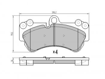 Колодки тормозные перед FL-FR SAT Volkswagen Touran 1T дорестайлинг минивэн (2003-2006)